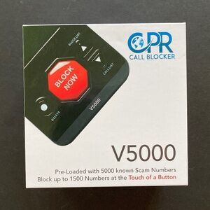 CPR Call Blocker V5000/Pre-Loaded 5000 Known Scam Numbers/Add up to 1500 more!